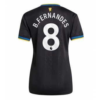 Manchester United Bruno Fernandes #8 Maglia Gara Terza Repliche 2025-26 Donna Maniche Corte